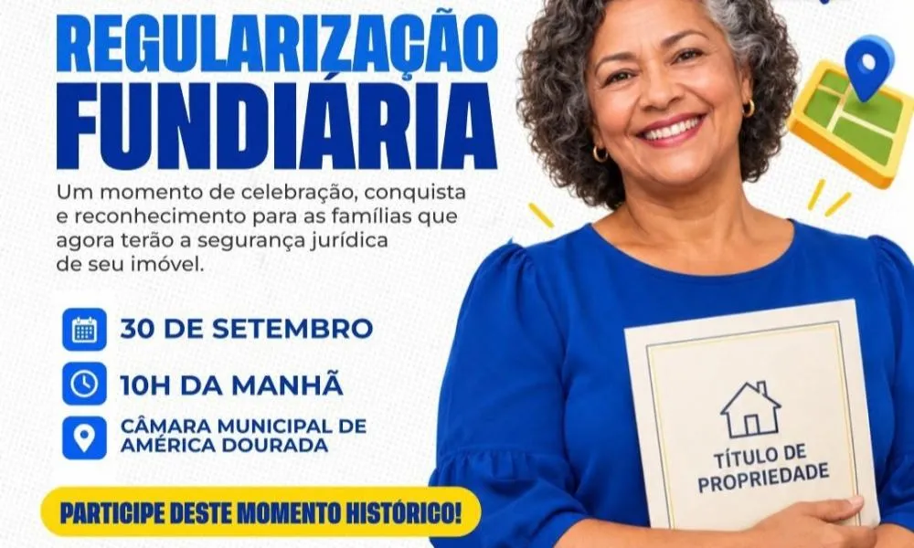 Prefeitura de América Dourada entrega títulos de regularização de imóveis da Rua Nova